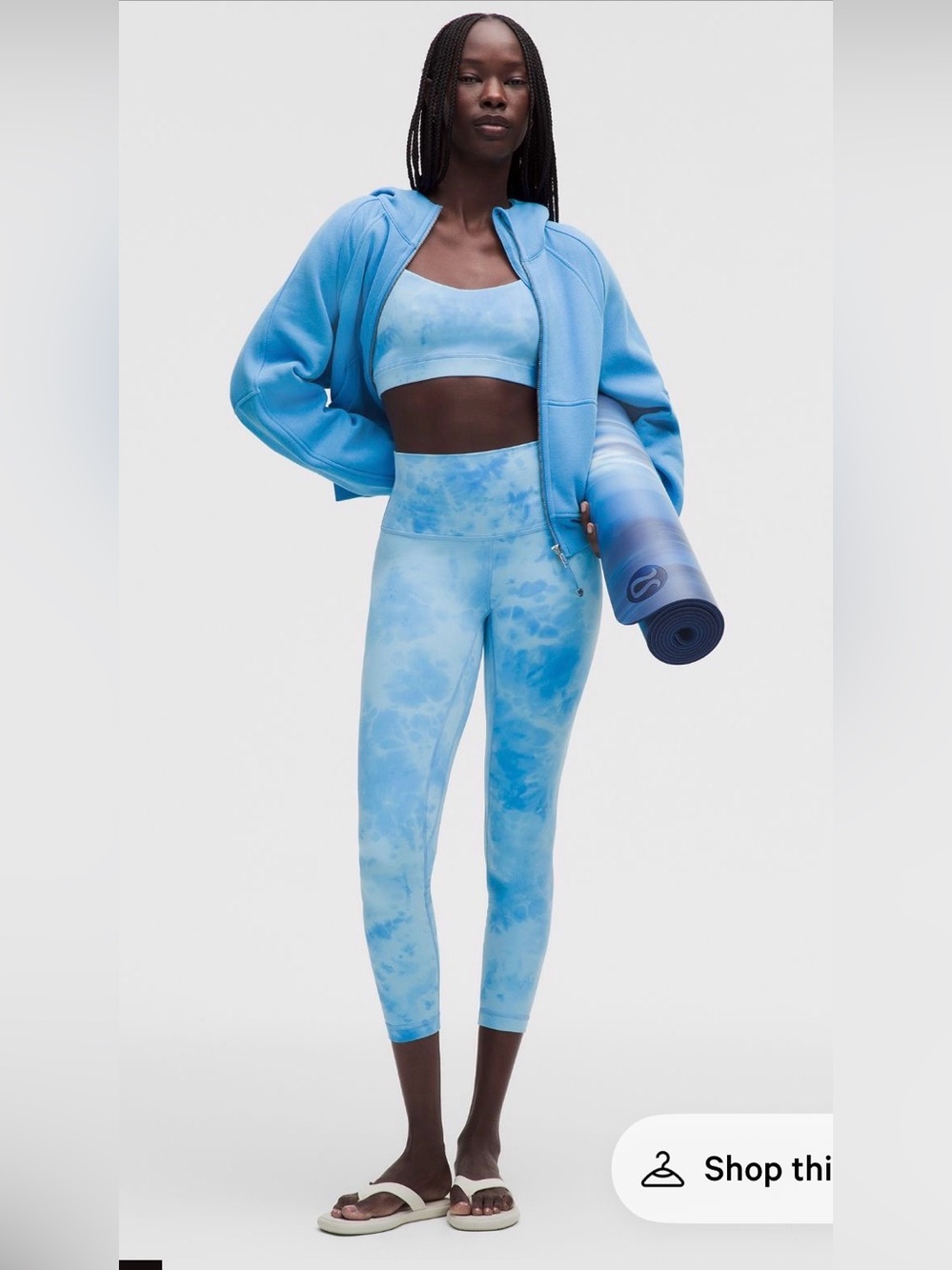 lululemon athletica Light Blue Tie-Dye High-Rise HR Pant 25”